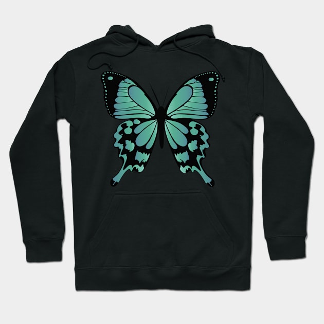 Blue Buttefly Hoodie by Pet & Nature Lovers